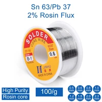 100g solder wire 6337 tin lead 1 2mm 2 0mm 0 5mm 0 6mm 0 8mm 1 0mm rosin core for electrical repair ic repair