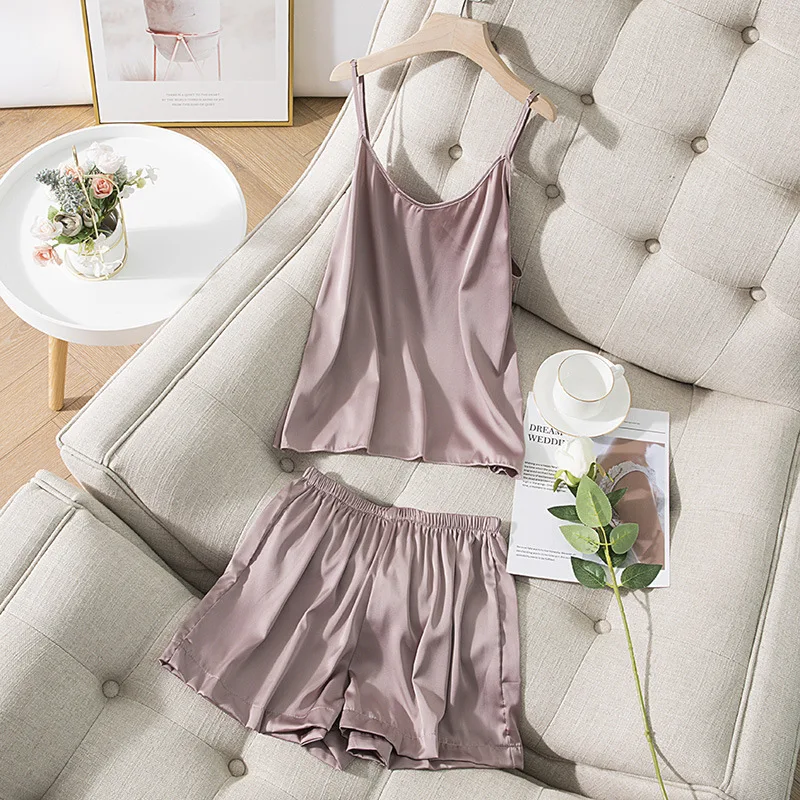 Summer Pajamas Set Women Pyjamas Sleepwear Nightwear Sleeveless Homewear Plus Size Short Pants Night Suit Night wear