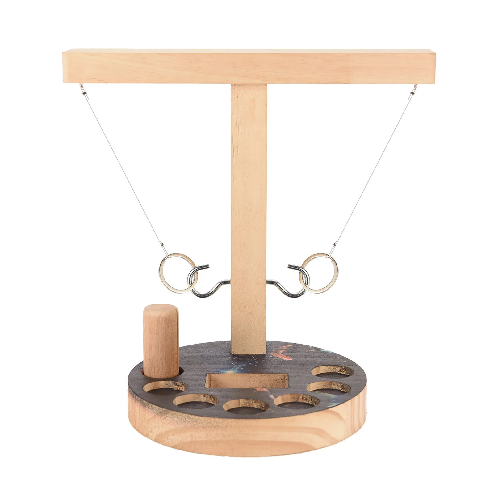 

Handmade Wooden Ring Toss Hooks Fast-paced Interactive Game For Bars Home
