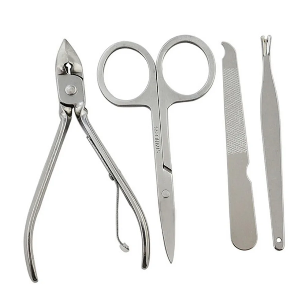 

12pcs Stainless Steel Nail Clipper Cutter Trimmer Toenail Pedicure Ear Pick Grooming Kit with Storage Case