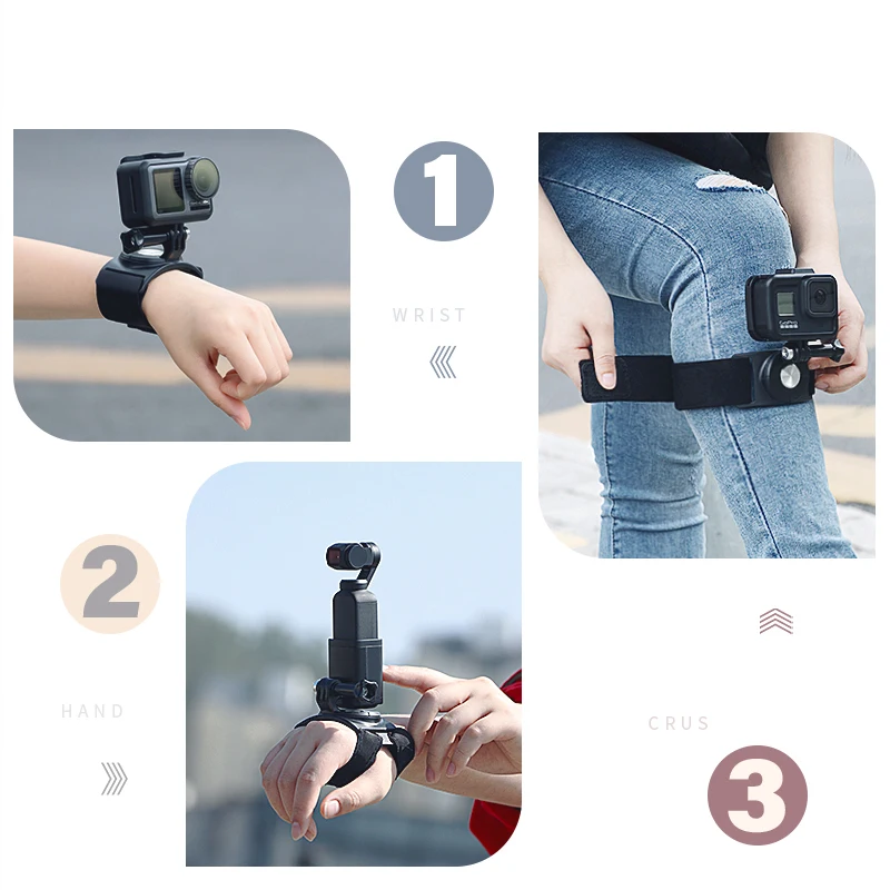 

Gopro8 comes with a GOPRO wrist strap stand, a camera stand for mobile riding, and a first-view bicycle wrist strap