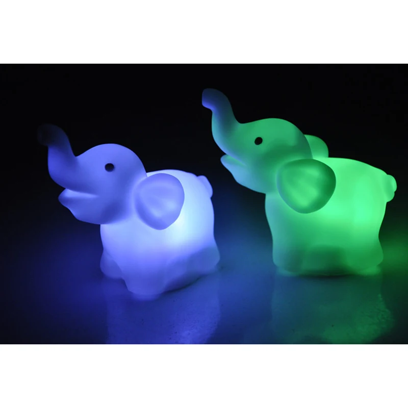 

Creative 7 Color Changing Elephant LED Night Light Lamp For Bedroom Home Display Party Wedding Christmas Decor Gift