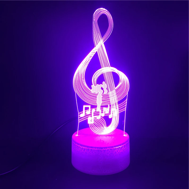 

Music Led Atmosphere Lamp 3D High Notes Club Party Night Light Lava Base Kids Nightlight 16 Colors Change Dropshipping