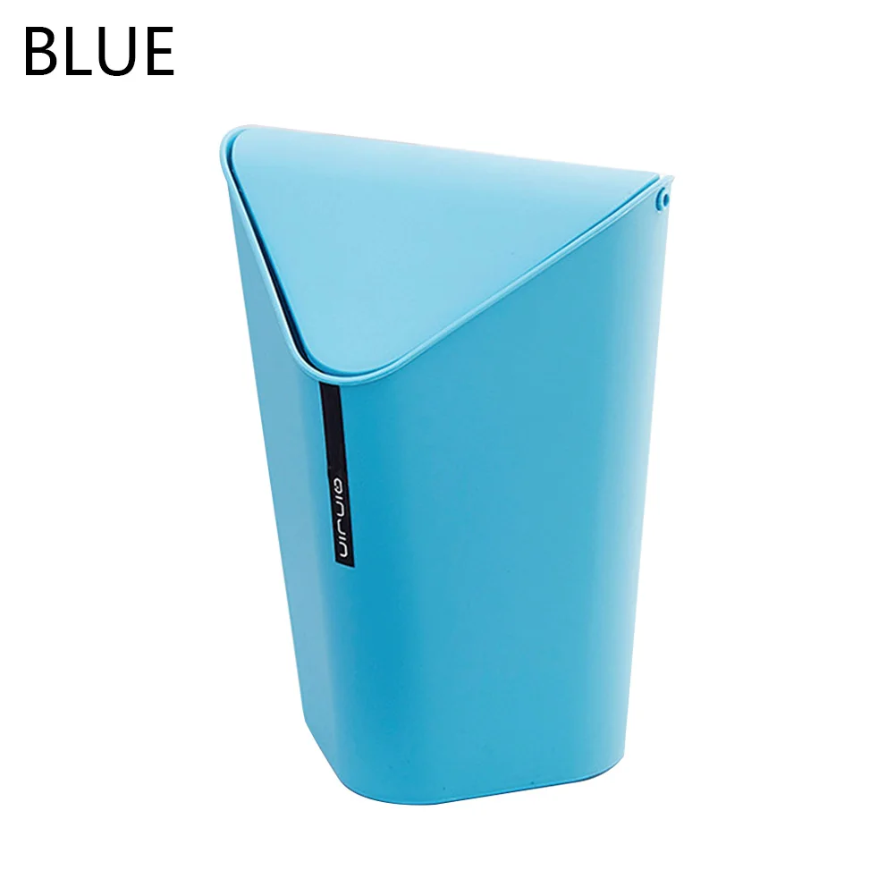 Синий Мусорное Ведерко для письменного стола творческие качества Пластик Бумага мусора Дом Офис Кухня Ванная комната угловая мусорные баки для чистки аксессуары A08 - Цвет: Синий