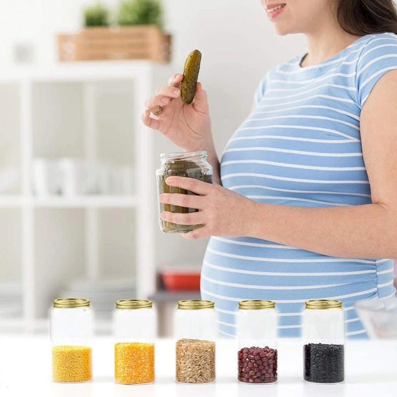 

20Set 70mm Canning Lids Split-Type Lids Reusable Leak Proof Storage Solid Caps Metal Canning Lids Leak Proof ,Gold