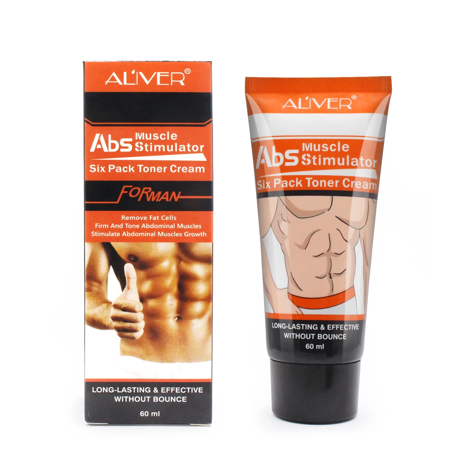 

Aliver Men's Abdominal Muscle Cream Fat Fitness Shaping Strengthening Abdominal Cream 60ML