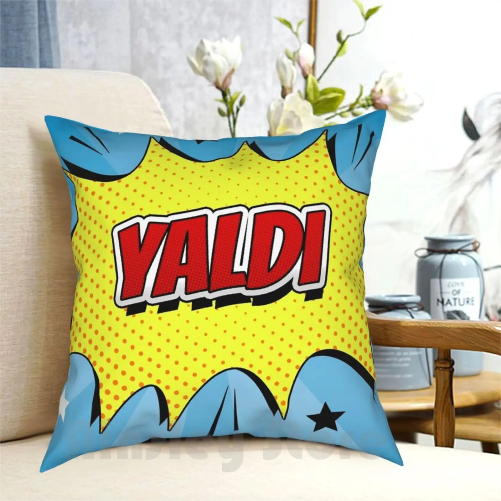 

Yaldi Pow Superhero Pillow Case Printed Home Soft Throw Pillow Yaldi Pow Superhero Comic