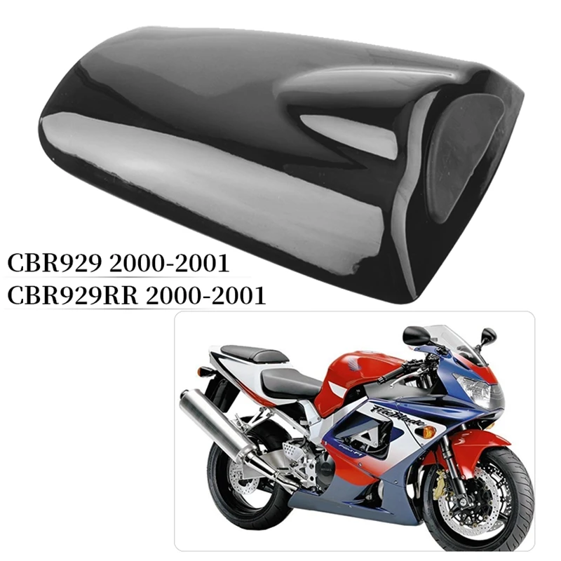 

Motorcycle Rear Passenger Pillion Seat Cowl Fairing Cover for Honda CBR 929 2000 2001 CBR 929 RR Black