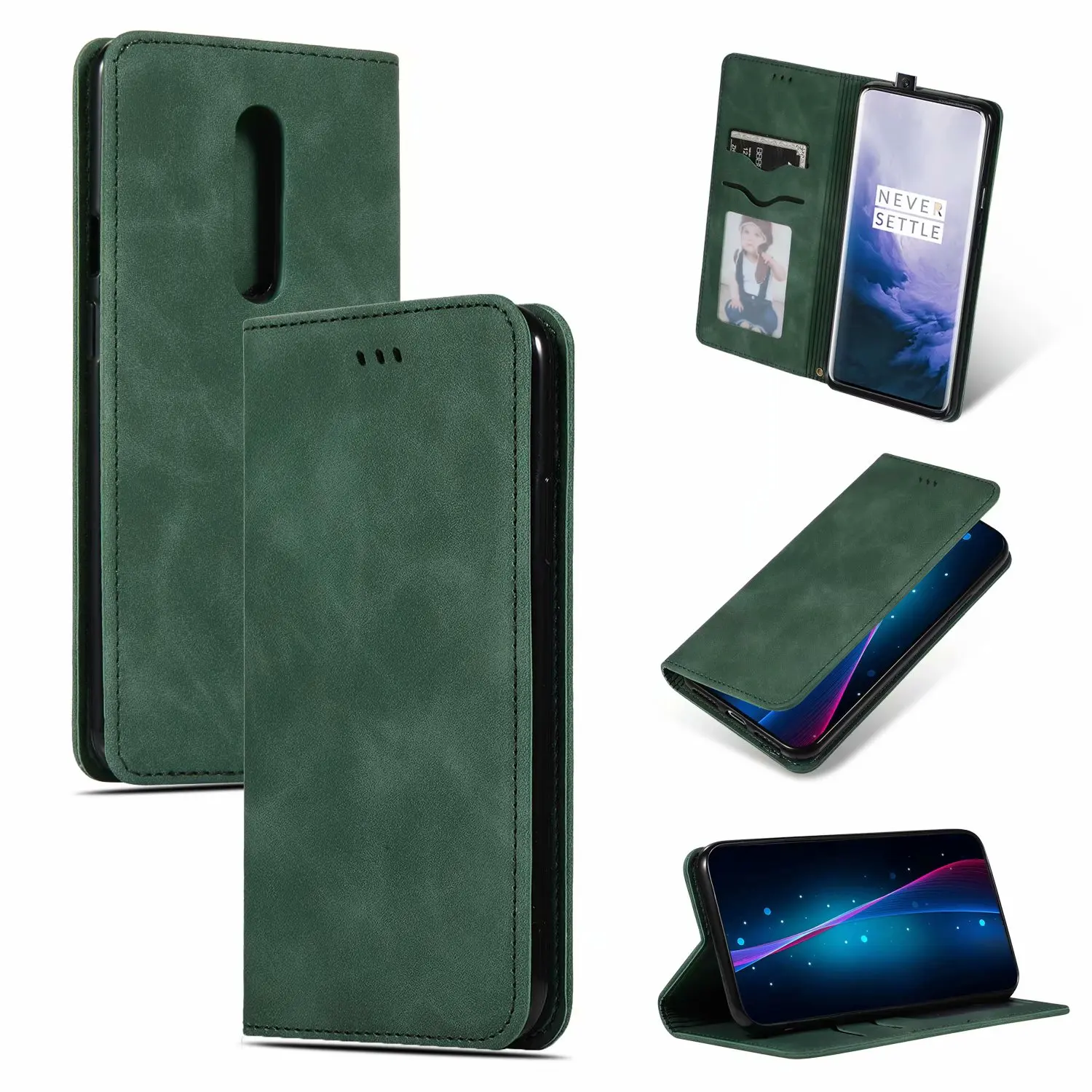 One Plus 7pro Ретро Магнитный кошелек кожаный флип чехол для телефона для Oneplus 7 Pro 7 6t карта глобальная подставка держатель подставка обложка книга 128