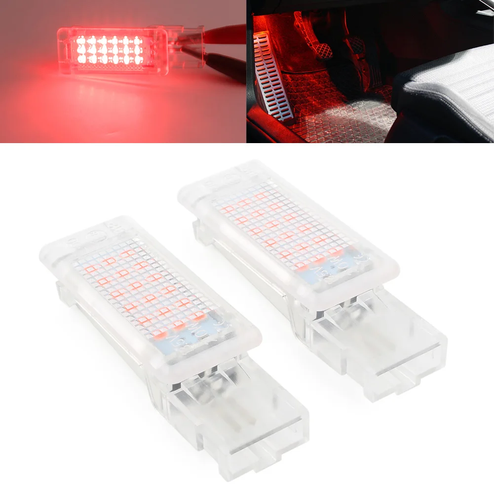 Для VW Golf MK5 MK6 Plus Jetta Passat CC EOS Scirocco для SKODA Superb Fabia Car Footwell светильник красный