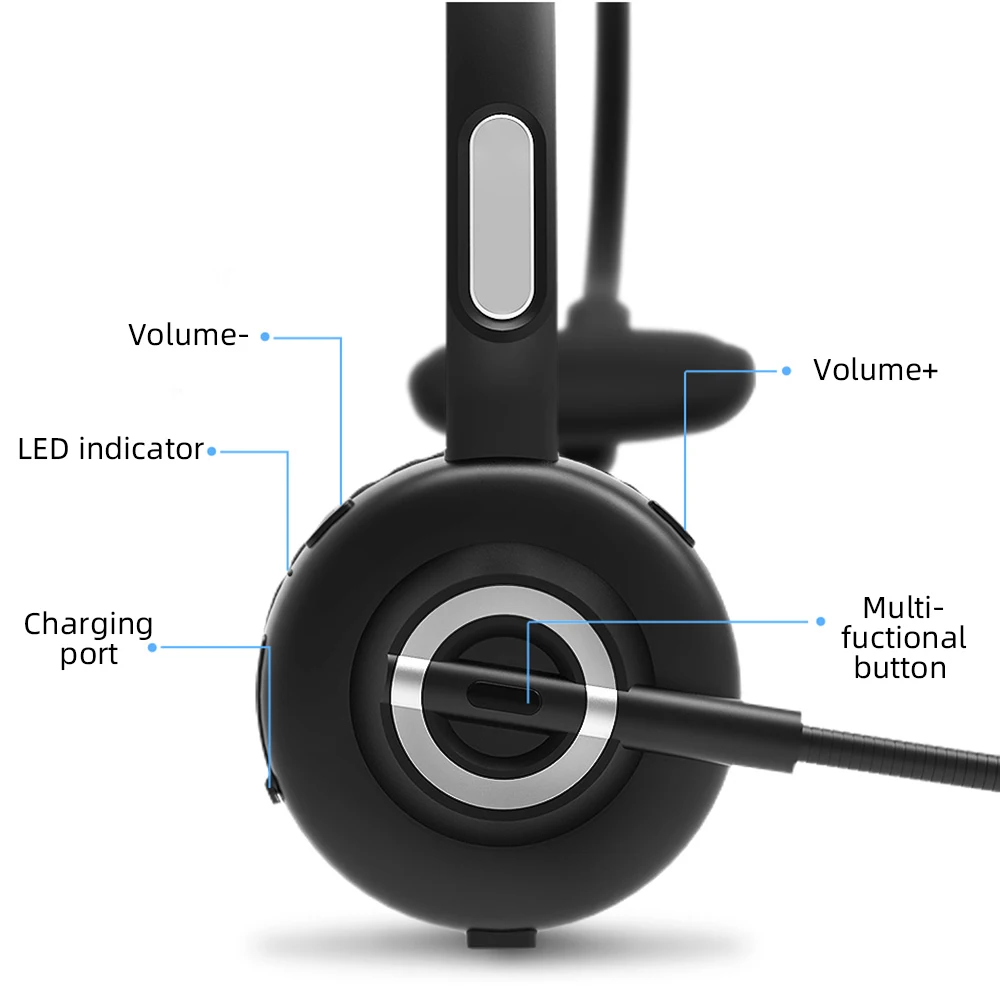 Bluetooth беспроводная гарнитура с шумоподавлением телефонная для ip телефонии