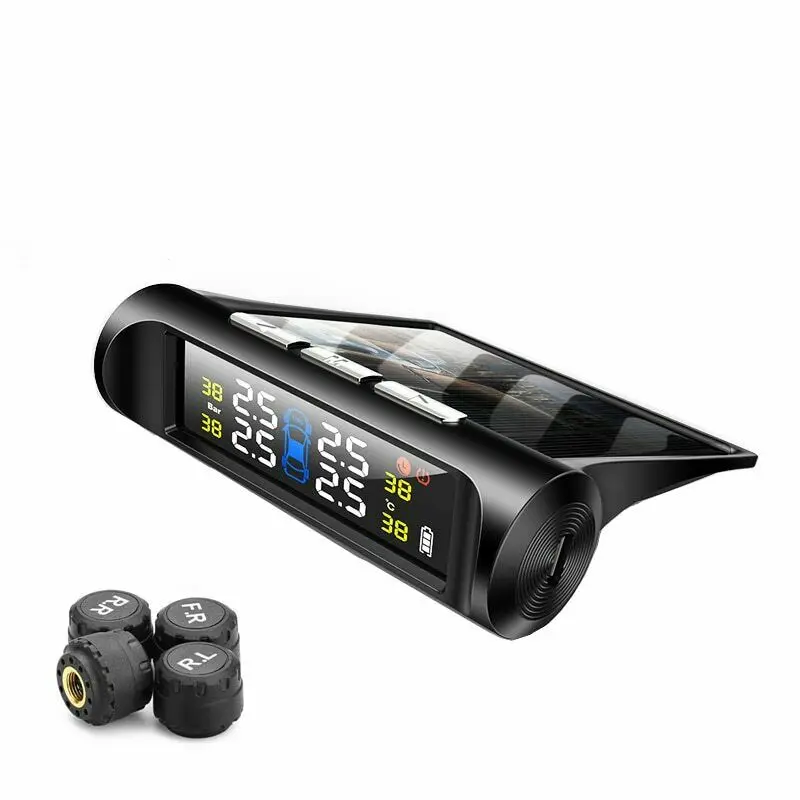 

Tire Pressure Monitoring System Solar Powered Car Real-time Wireless Auto Alarm
