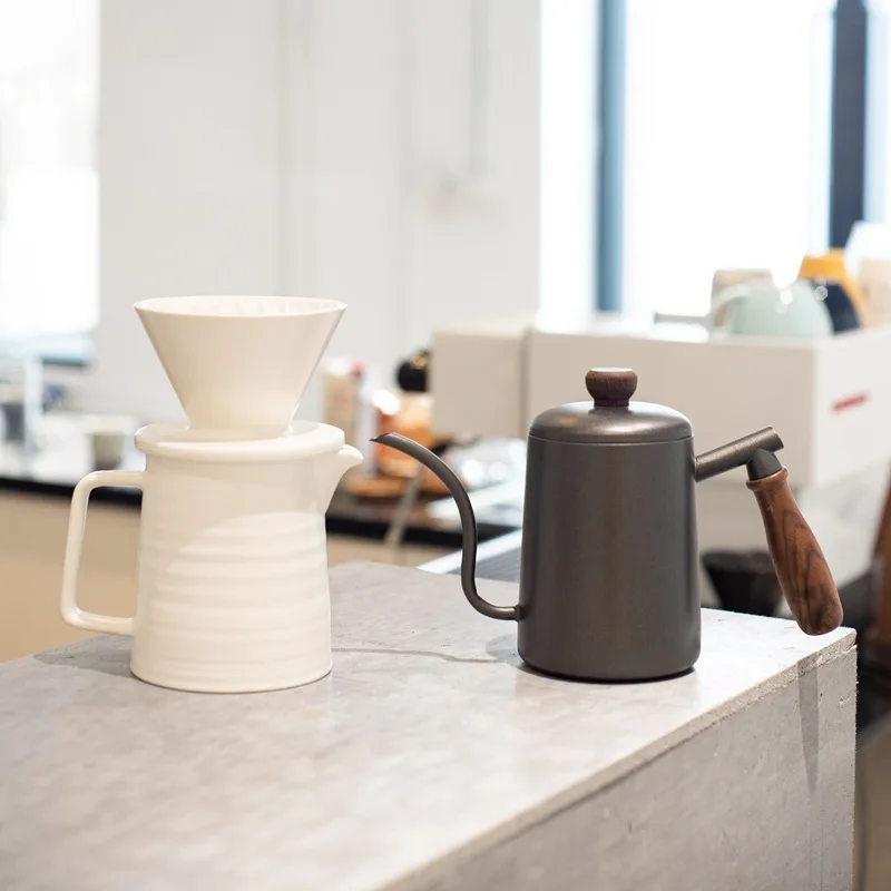 

Day and Night Hand Coffee Pot Set, Ceramic Filter Cup, Sharing Pot, Hand Grinder, Gift Box, Ye Coffee Coffee Maker Pot