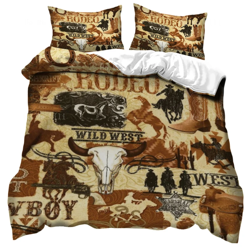 

Wild West Designed Timeless Treasures Vintage Rodeo Southwest Hearthside Woodlands Bear Lodge Rodeo Duvet Cover By Ho Me Lili