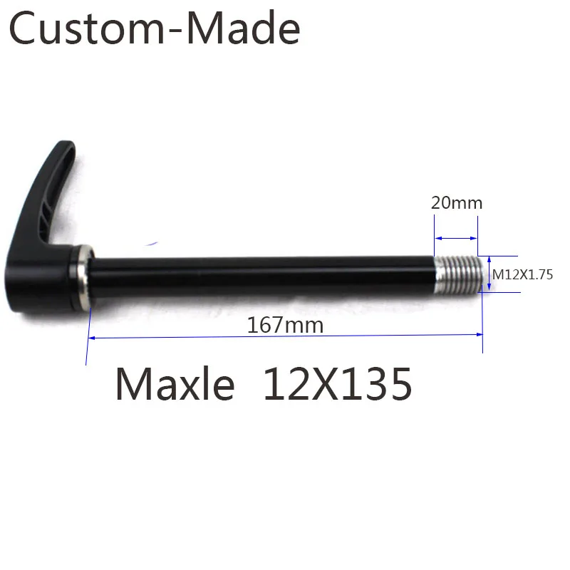 12x135 with lever Через ось Maxle rockshox 12x100 12x135 12x142 12x150 MTB велосипедные шампуры TP 1,75 мм длина сзади L167 L174 L182 передние L122 - Цвет: 12x135 with lever