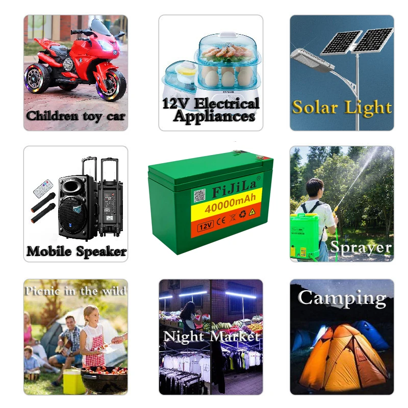 

12V40Ah 3S7P 18650 lithium battery pack+12.6V 3A charger, built-in 40Ah high current BMS, used for sprayer, 12V power supply