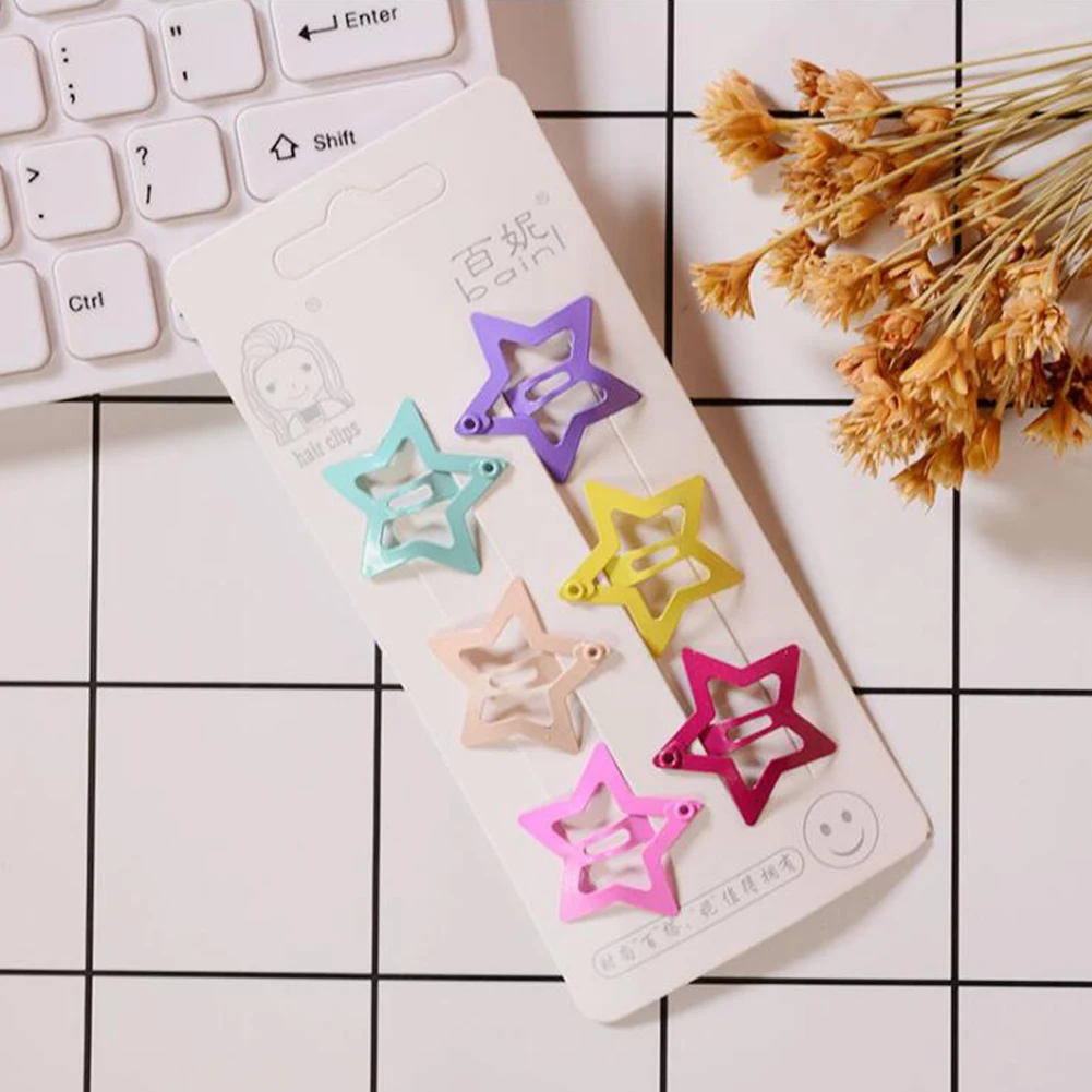 6 шт. заколки для волос карамельных цветов из сплава |