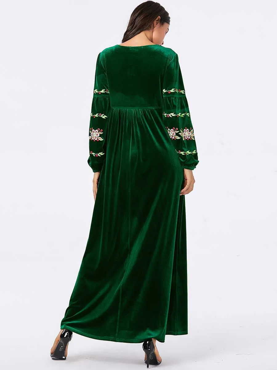 9084 мусульманское платье caftan marocain модное женское платье-абайя большого размера с