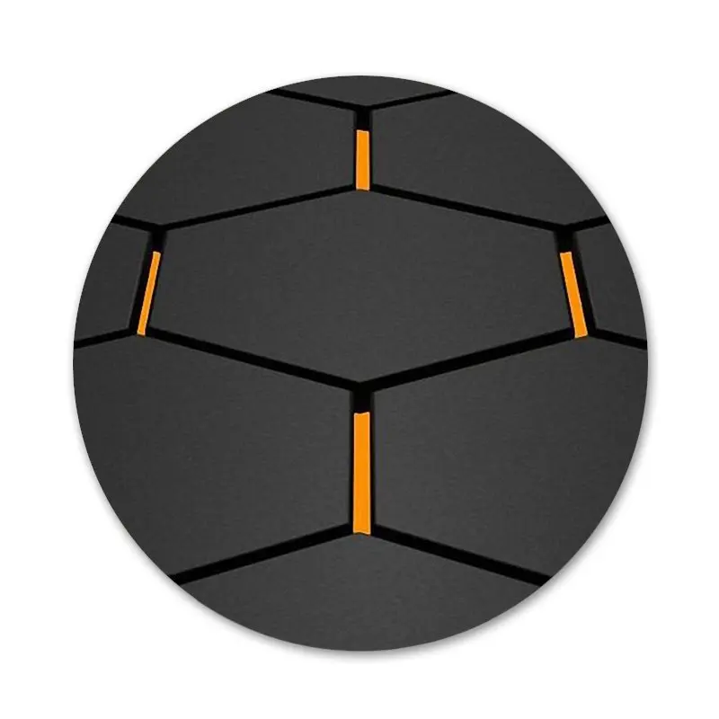 Геометрические значки 58 мм украшения броши металлические для одежды рюкзака |