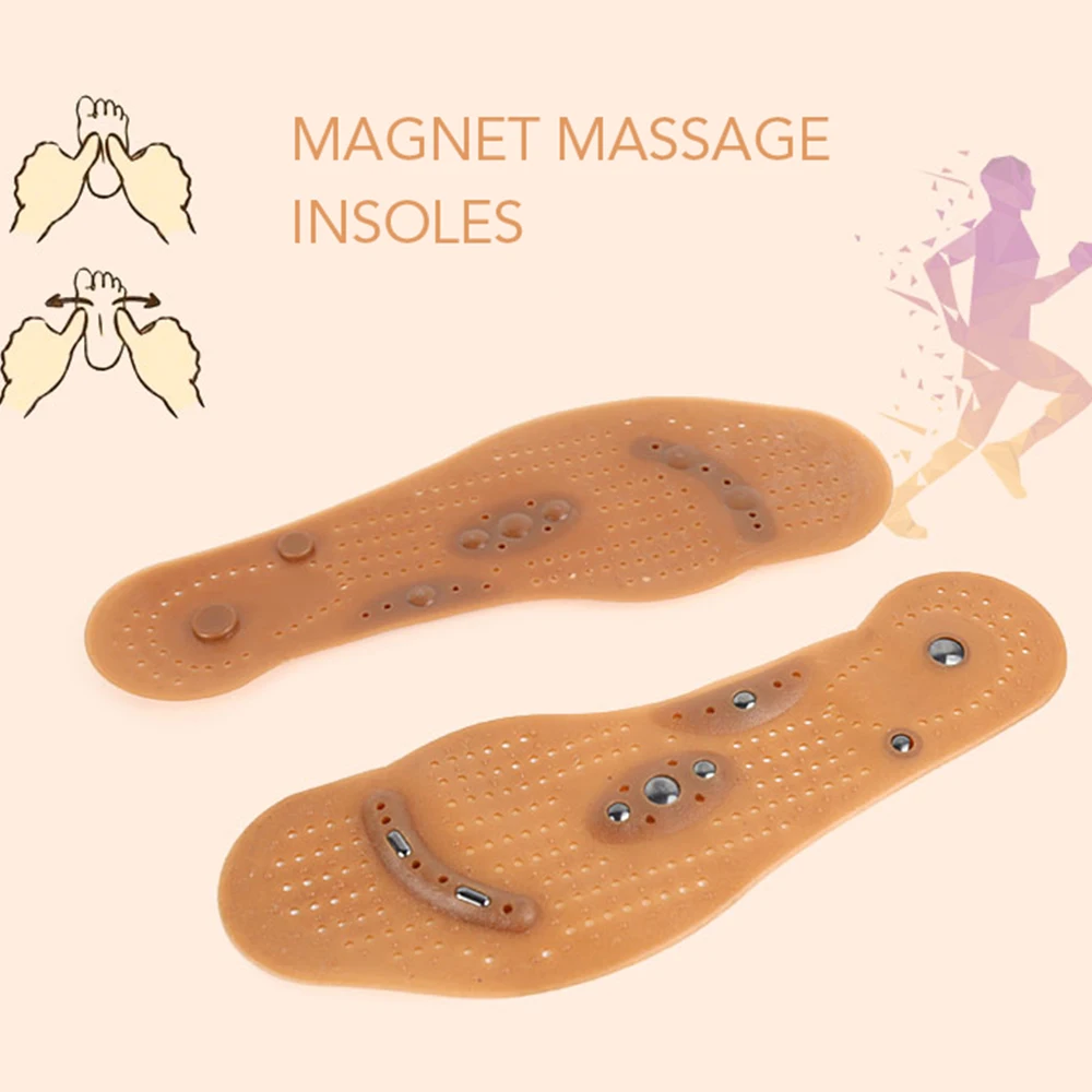 

OLIECO Magnetotherapy Insole Foot Acupuncture Point Massage Pad Pain Relief Anti-fatigue Health Life Adjustable Size Washable