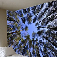 forest starry tapestry wall hanging 3d printing forest tapestry galaxy tapestry forest tapestry tree tapestry night