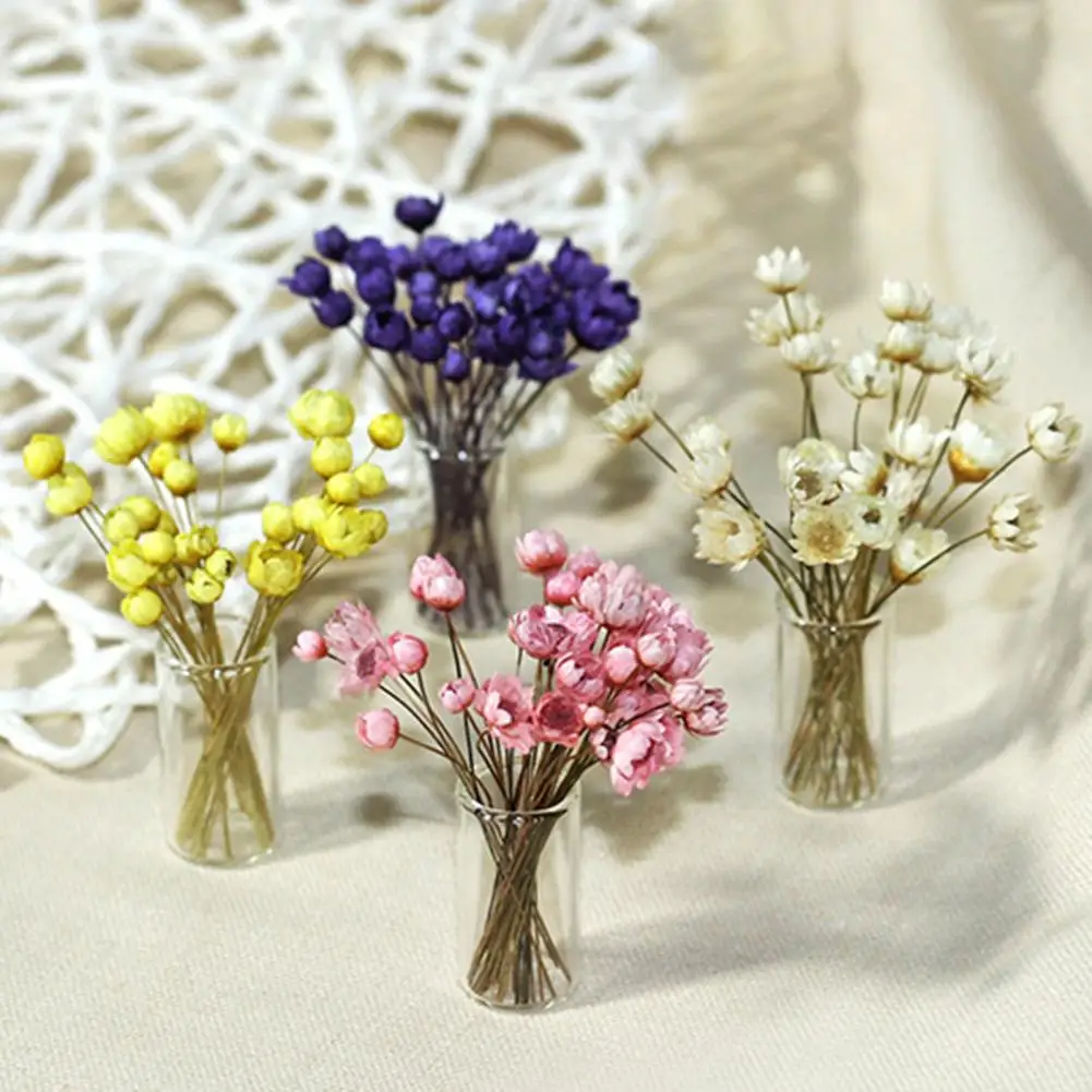 

Simulation Toy Mini Fresh Dried Flower Vase Model Doll House Decor Home Furnishings Crafts DIY Accessories