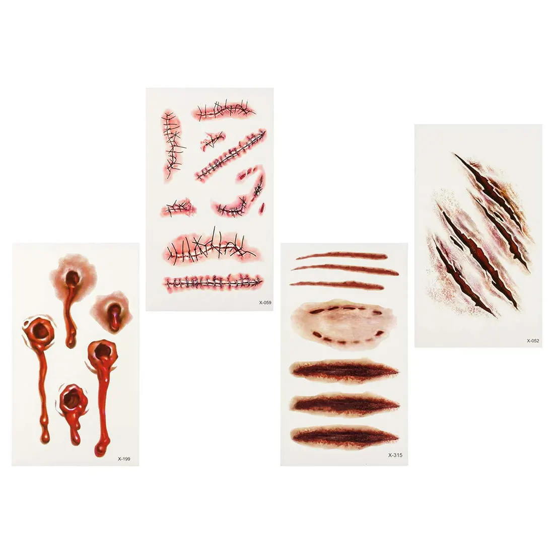 

Травма шрама Хэллоуин искусственная рана Реалистичная Татуировка крови наклейка для Хэллоуина Макияж DIY украшения наклейки-татуировки