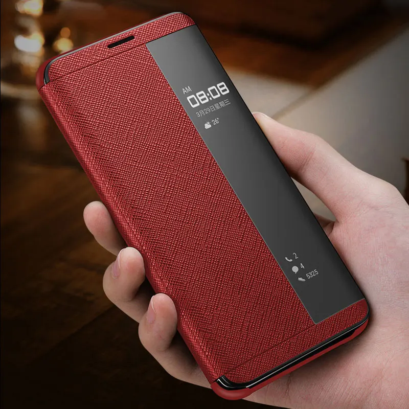Для Porsche дизайн huawei mate RS чехол Роскошный кожаный Смарт флип-чехол с окошком для просмотра полная защита бизнес-mate RS чехол для телефона