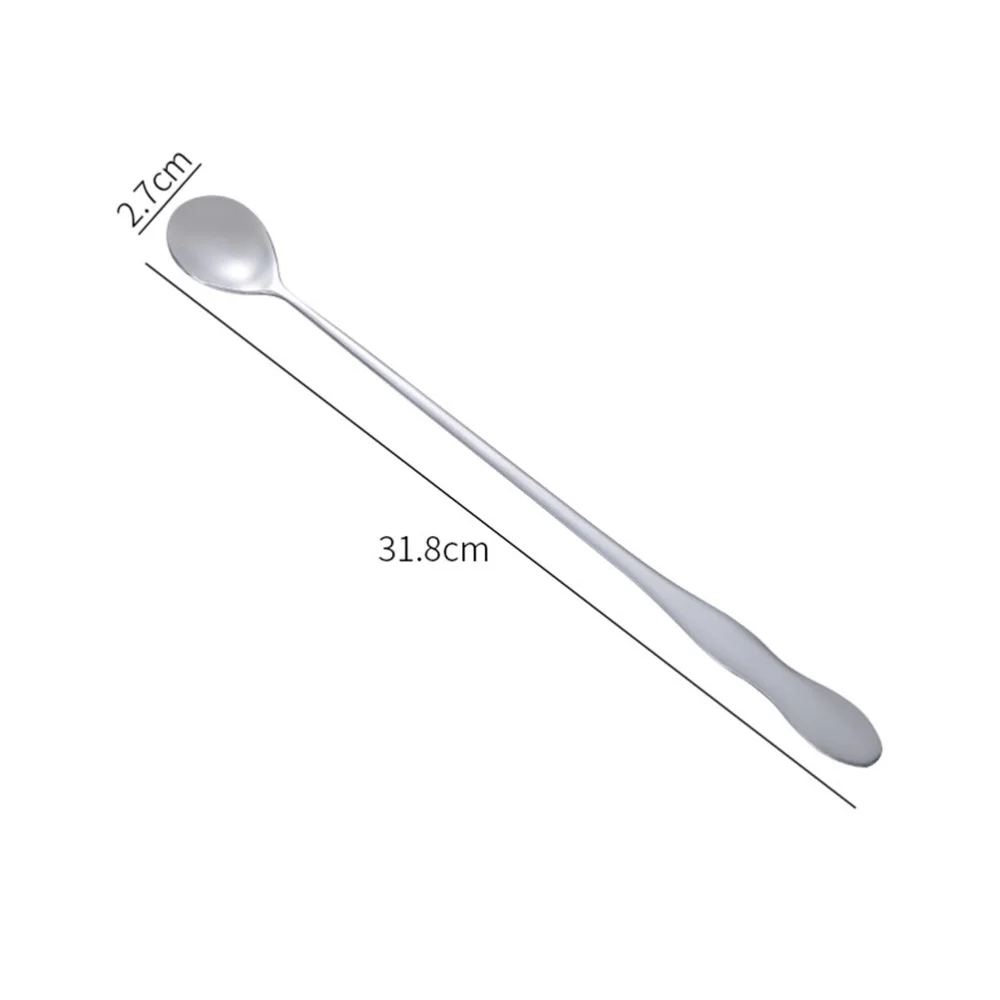 6pcs Stainless Steel Stirring Spoons Long Gourd-shaped Handle Spoon Ice for Home Bar (20cm) | Дом и сад