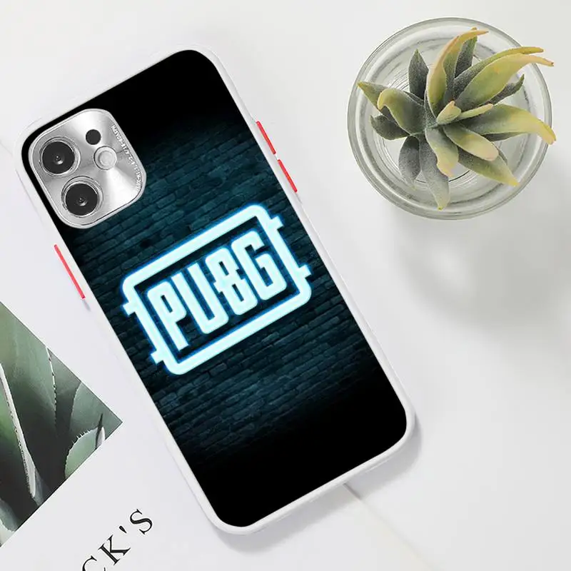 

pubg Phone Case Clear matte transparent For white iPhone 7 8 x xs xr 11 12 pro plus max mini Funda