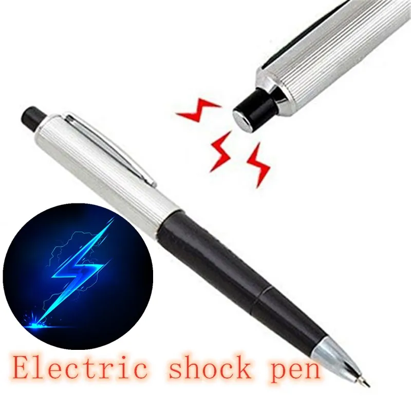 

Electric Shock Pen Juguetes Ballpoint Pen Shocking Gag Shock Pen Practical Joke Electric Prank Fun Trick Halloween Toy Wholesale