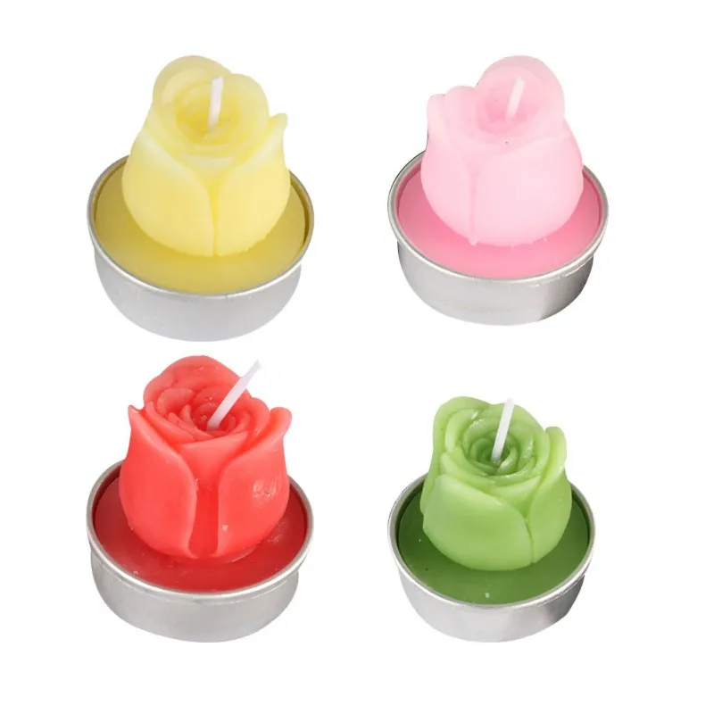 L6шт искусственные розы свечи для украшения семьи дня рождения вечеринки свадьбы