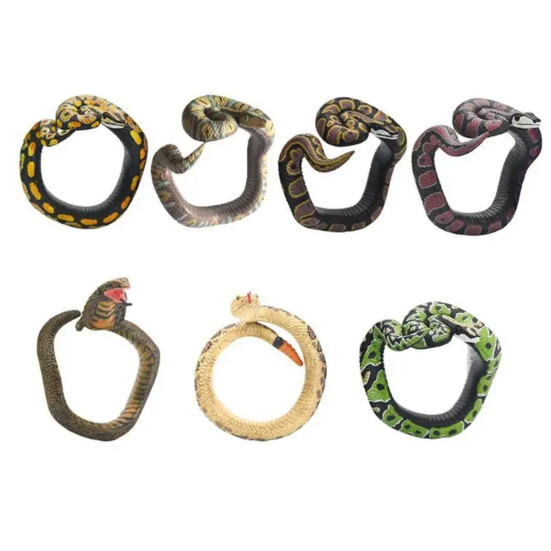 Simulation Snake Shaped Model Bracelet Toy Funny Prank Halloween Party Decor Clear Texture Strong Durable Bright Color | Игрушки и хобби