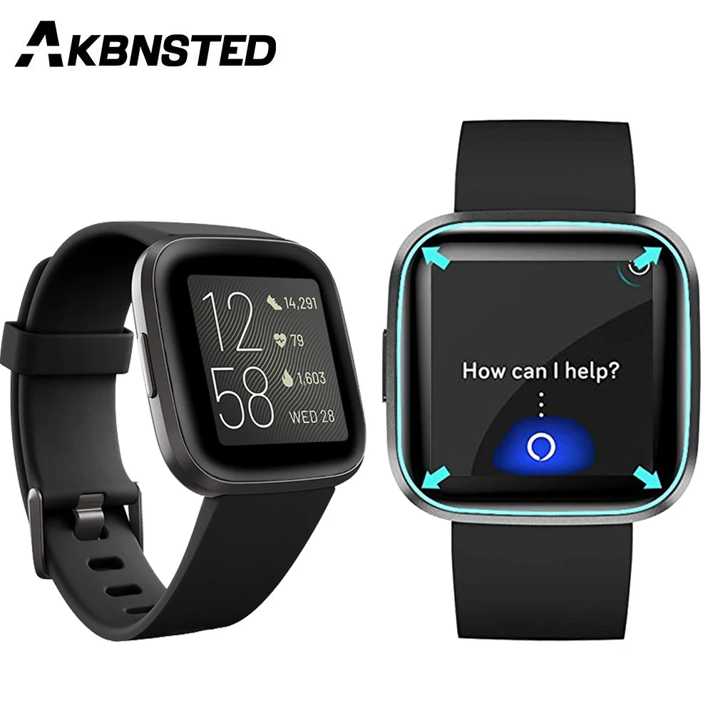 

AKBNSTED 5D HD экран для часов с горячей гибкой пленкой для Fitbit Versa/Versa 2/Versa 3/Versa Lite/Sense Смарт-часы защитная пленка