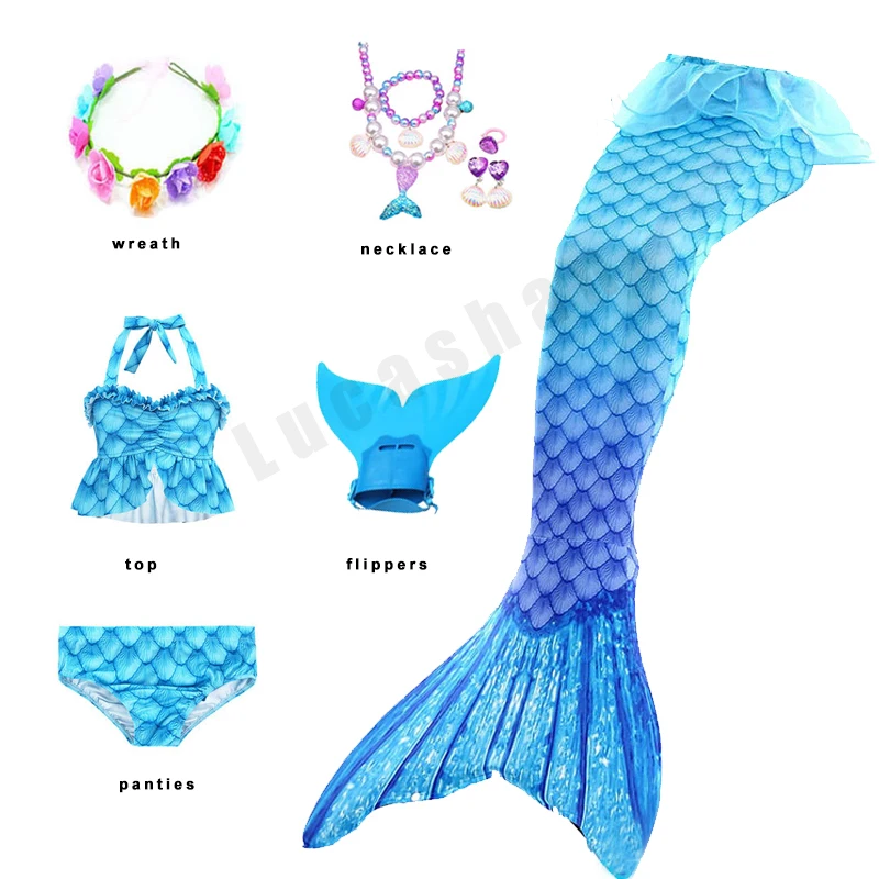 

Аксессуары для девочек, наборы платьев для плавания с плавниками, Детские милые сексуальные купальники, костюмы для косплея, купальный кост...