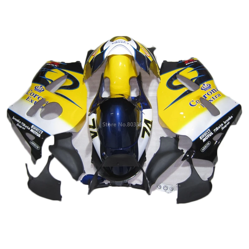 

Plastic Moto fairings Kits Suitable For SUZUKI GSXR1300 HAYABUSA 1996-2007 Injection Fairing gsxr1300 96-07 Yellow Black MK59