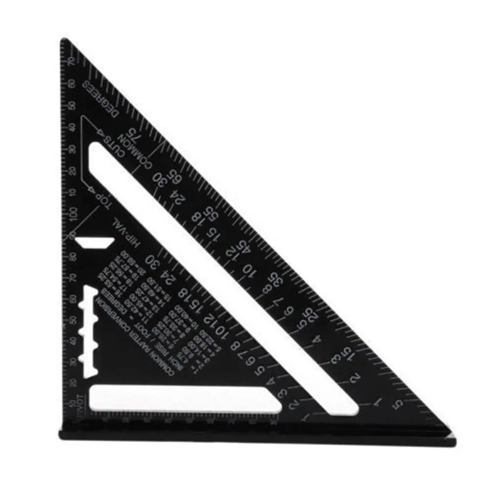 

Triangle Ruler 7inch Aluminum Alloy Angle Protractor Speed Metric Square Measuring Ruler For Building Framing Tools Gauges