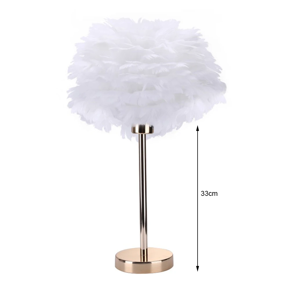

Nordic Feather Night Light Button Switch Bedside Lamps Home Room Romantic Decoration Party Wedding Adornment EU Plug