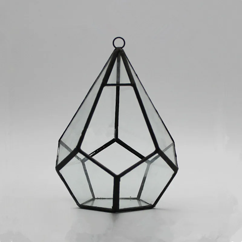 

Beautiful Metal Frame Glass Vase Home Decoration Fashion Black Iron Flower House Wedding Prop