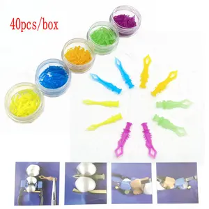 Стоматологический автоклавируемый пластиковый клин, 40 шт.кор., стоматологический лабораторный инструмент, зубной клин, стоматологические инструменты