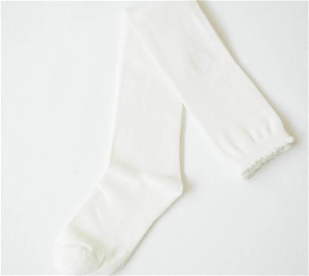 Женские чулки, Чулки, однотонные носки в стиле Лолиты, B418 - Цвет: white