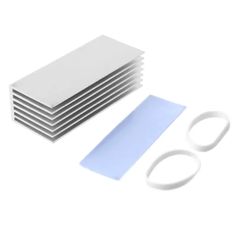 

W3JD 1Set Aluminum Heatsink Cooling Thermal Pad Cooling Radiator Cooler For NVME M.2 SSD Solid State Hard Drive Disk