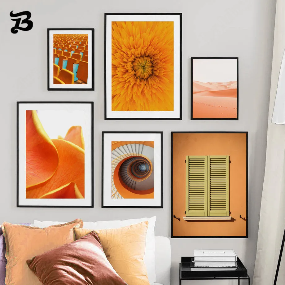 

Canvas Painting Chair Spiral Staircase Leaves Flower Wall Art Nordic Posters and Prints Desert Wall Pictures Home Wall Decor