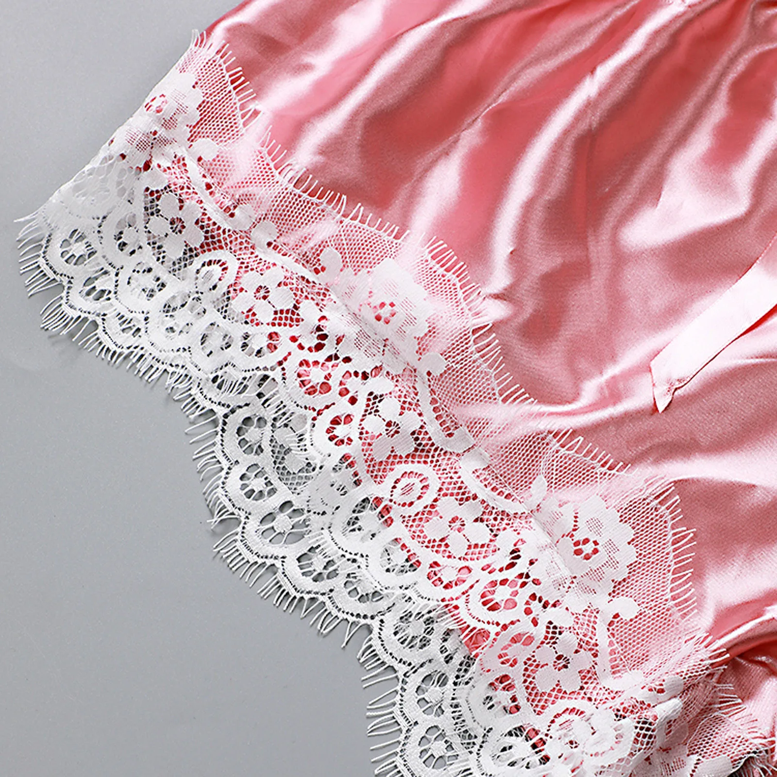 

Sexy Lingerie Women Pajama Pants Set Lace Bra Summer V Neck Sleeveless Sling with Chest Pad Sleepwear Pajamas for Women Hot Sale