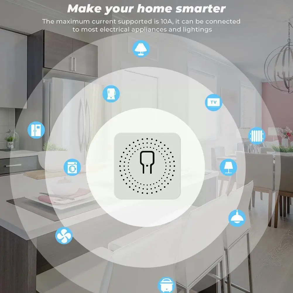 

Мини Wi-Fi переключатель с таймером на 16/10 А, беспроводные сетки с Alexa Tuya, домашнее дистанционное управление, автоматическое управление Y5H1