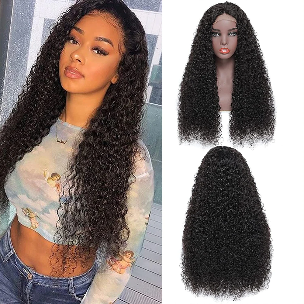 

Волнистые кудрявые волосы 13x4, кружевные передние человеческие волосы, Искусственные черные женские предварительно выщипанные кудрявые че...