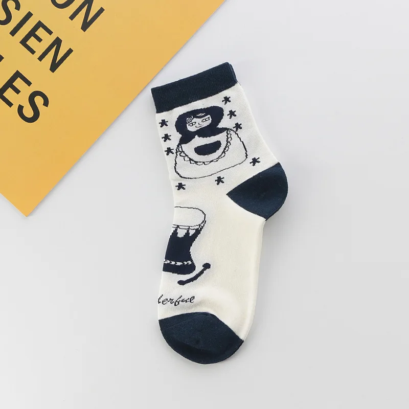 

8 Patterns Lovely Happy Women Cute Cartoon Fashion Cotton Dress Colorful Socks Funny Novelty Dress Girls Cartoon Animal Sox
