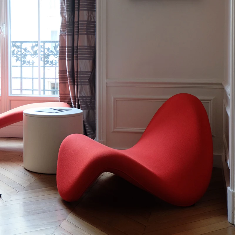 Скандинавский дизайн Реплика Одноместный язычок ленивый Штабелируемый стул
