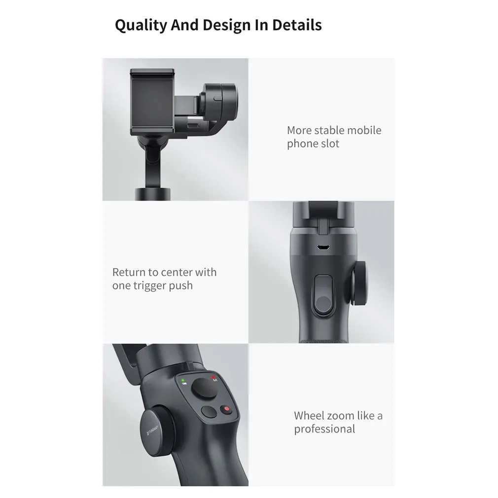 

Triaxial Handheld Pan Tilt Camera Stabilizer Mobile Phone Camera Stabilizer For Live Video Delay Shooting