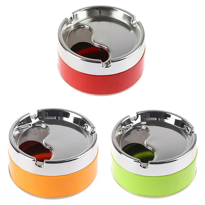 Пепельница из нержавеющей стали со съемной пластиковой Вращающейся Крышкой